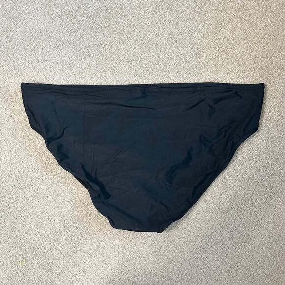 NWT J. Crew Bikini Swim Bottom Hi Rise Ribbed Cheeky Black Swimsuit Beach 3X - Picture 3 of 4